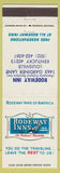 Matchbook Cover - Rodeway Inns Louisville KY