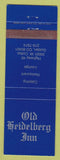 Matchbook Cover - Old Heidelberg Inn Golden CO