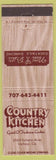 Matchbook Cover - Country Kitchen Vallejo CA