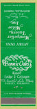 Matchbook Cover - Montpelier Tavern Motor Inn VT