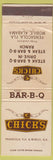 Matchbook Cover - Chick's BBQ Mobile AL
