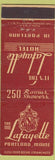 Matchbook Cover - Hotel Lafayette Portland ME