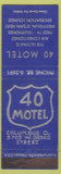 Matchbook Cover - 40 Motel Columbus OH