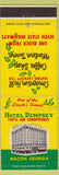 Matchbook Cover - Hotel Dempsey Macon GA