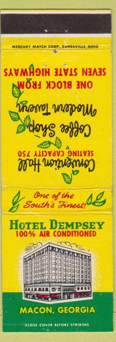 Matchbook Cover - Hotel Dempsey Macon GA