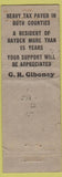 Matchbook Cover - Giboney for Rep Routt Moffat County CO Colorado WORN