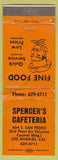 Matchbook Cover - Spencer's Cafeteria Los Angeles CA WORN