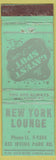 Matchbook Cover - New York Lounge NO TOWN