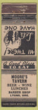 Matchbook Cover - Moore's Tavern Lyons OR WORN