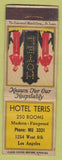 Matchbook Cover - Hotel Teris Los Angeles CA WORN