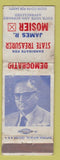 Matchbook Cover - James A Mosier State Treasurer WORN