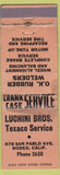 Matchbook Cover - Luchini Bros Texaco oil gas Rodeo CA POOR