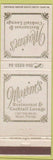 Matchbook Cover - Maxim's Restaurant Miami FL