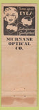 Matchbook Cover - Murnane Optical Glasses Portland OR WORN girlie back
