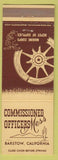 Matchbook Cover - Officers' Mess Barstow CA cactus