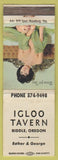 Matchbook Cover - Igloo Tavern Riddle OR WEAR