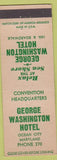 Matchbook Cover - George Washington Hotel Ocean City MD