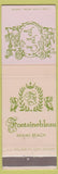 Matchbook Cover - Fontainebleau Hotel Miami Beach FL