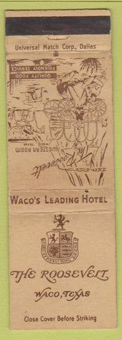 Matchbook Cover - The Roosevelt Hotel Waco TX