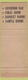 Matchbook Cover - Hotel Governor Fenton Jamestown NY WEAR