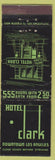 Matchbook Cover - Hotel Clark Los Angeles CA