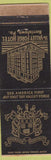 Matchbook Cover - Valley Forge Hotel Norristown PA WORN