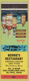Matchbook Cover - Bernie's Restaurant Elyria OH