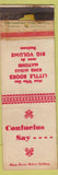 Matchbook Cover - King Midas Matchbooks Confucius Say TAPED WORN