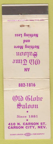 Matchbook Cover - Old Time Saloon Carson City NV WEAR