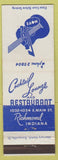 Matchbook Cover - Blue Note Richmond IN Restaurant