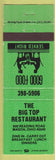 Matchbook Cover - Big Top Restaurant Mason OH green