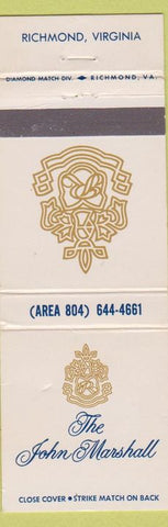 Matchbook Cover - John Marshall Hotel Richmond VA