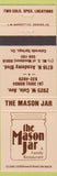 Matchbook Cover - The Mason Jar Restaurant Colorado Springs CO