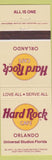 Matchbook Cover - Hard Rock Cafe Orlando FL