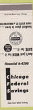 Matchbook Cover - Chicago Federal Savings IL