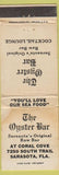 Matchbook Cover - The Oyster Bar Sarasota FL WORN