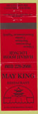 Matchbook Cover - May King Restaurant Concord NH