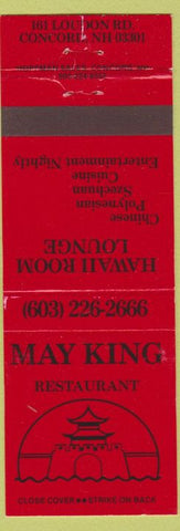 Matchbook Cover - May King Restaurant Concord NH