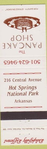 Matchbook Cover - The Pancake Shop Hot Springs National Park AR