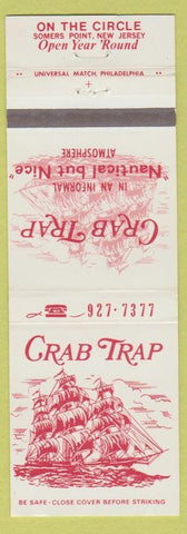 Matchbook Cover - Grab Trap Restaurant Somers Point NJ