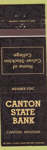 Matchbook Cover - Canton State Bank MO