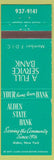 Matchbook Cover - Alden State Bank Alden NY