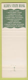 Matchbook Cover - Alden State Bank Alden NY