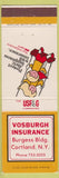 Matchbook Cover - Vosburgh Insurance Cortland NY