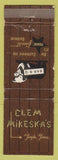 Matchbook Cover - Clem Mikeska's Temple TX WEAR