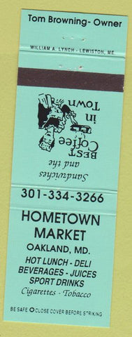 Matchbook Cover - Hometown Market Oakland ME