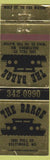 Matchbook Cover - The Bardge Baltimore MD