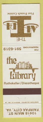 Matchbook Cover - The Library Disco Fairfax City VA french restaurant
