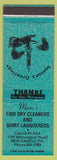 Matchbook Cover - Marc's Fish Dry Cleaners New Castle PA turquoise
