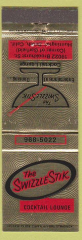 Matchbook Cover - The Swizzle Stick Cocktail Lounge Huntington Beach CA